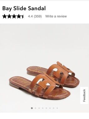 Sam Edelman Bay Slide Sandal - Saddle Leather Size 6